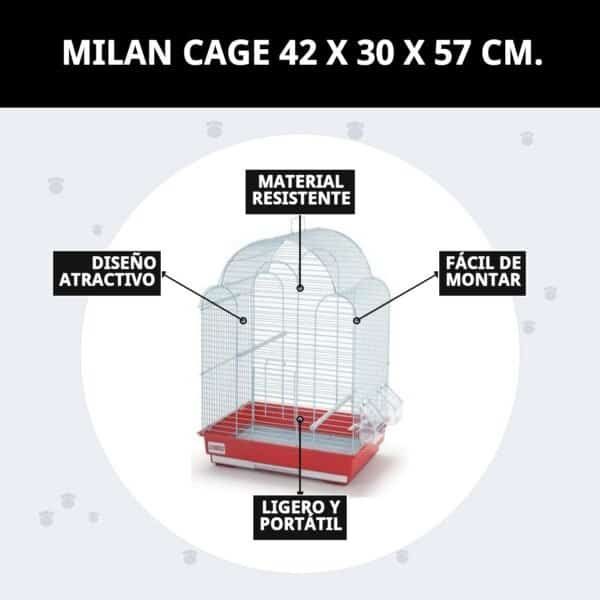 jaula milan 42 x 30 x 57 cm.