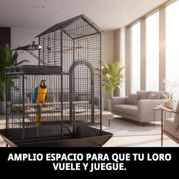 jaula guacamayo 93 x 69 x 160 cm.
