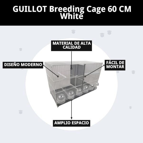 jaulon de cria guillot 60 cm blanca