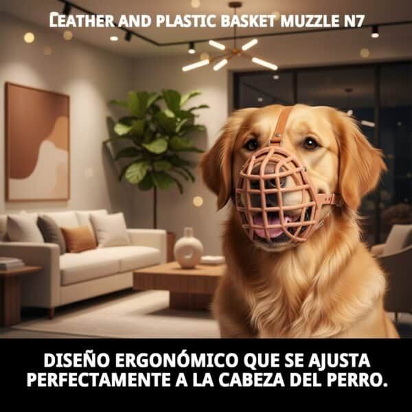 bozal cesta cuero y plastic n7