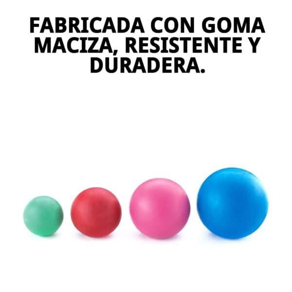 pelota caucho maciza mediana 6.5 cm