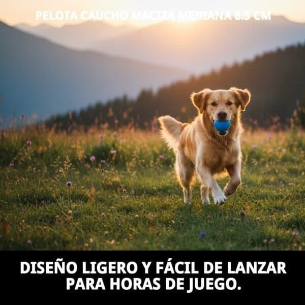 pelota caucho maciza mediana 6.5 cm