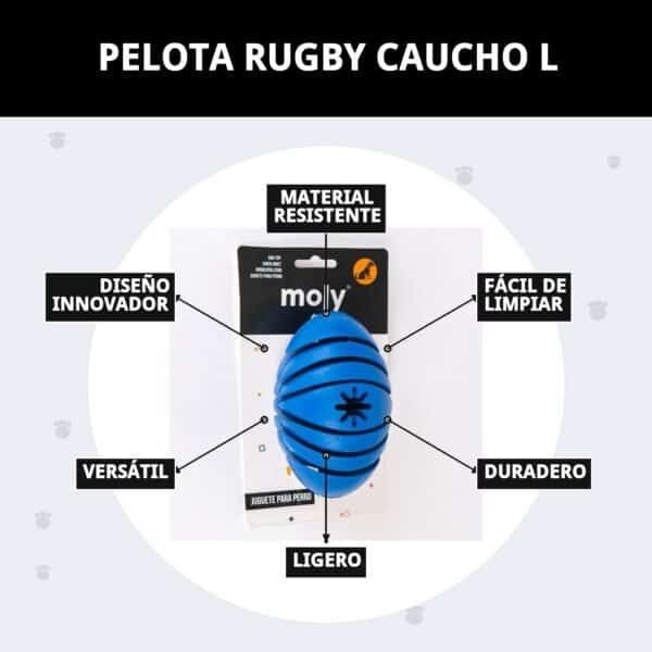 pelota rugby caucho l