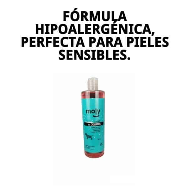 champú para cachorros 500 ml moly | limpieza ultra suave para pieles sensibles