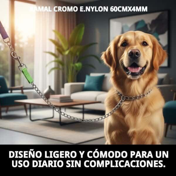 ramal cromo e.nylon 60cmx4mm
