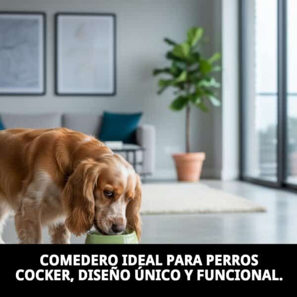 Comedero para perros Cocker, ideal, duradero y funcional. Perfecto para alimentación en casa.