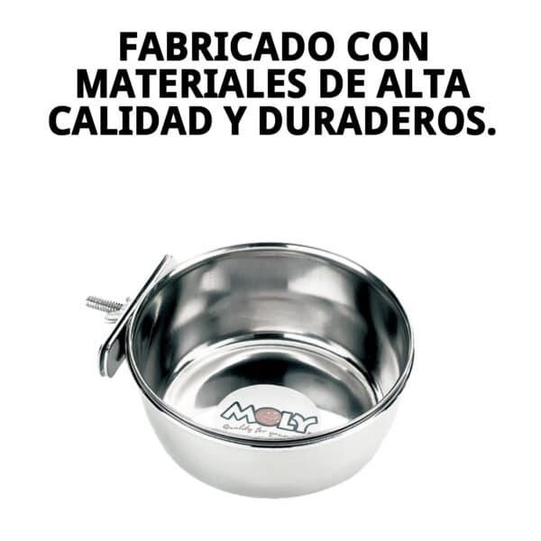 2. Comedero ajustable de 12,5 cm, resistente y duradero para mascotas, fácil de limpiar.