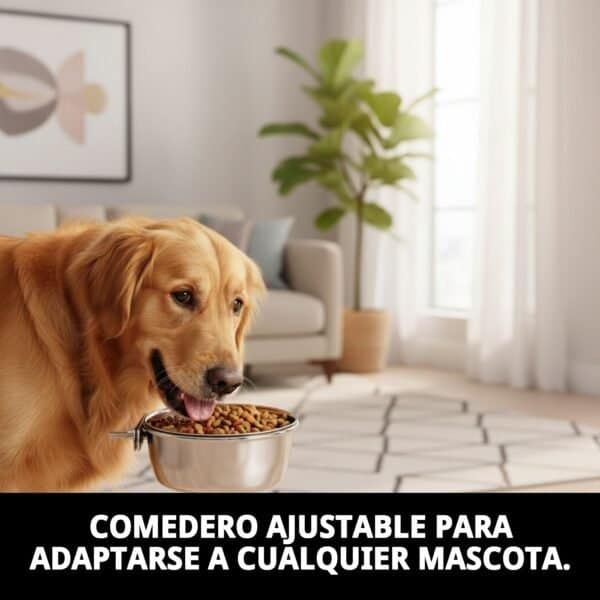 Comedero multiusos ajustable para mascotas, ideal para perros y gatos en TodoMASKOTAS.