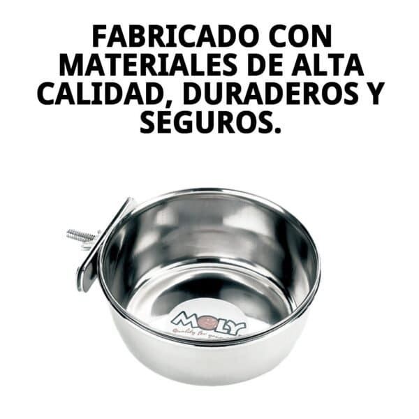 Cuidado mascotas. Comedero ajustable de 7,5cm para alimentos y agua, fabricación duradera y de alta calidad.