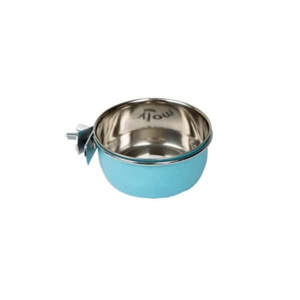 Comedero multiusos para perros y gatos, ajustable y resistente, ideal para alimentación y agua.