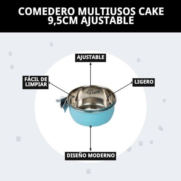 Comedero ajustable y ligero para mascotas, fácil de limpiar, diseño moderno para alimentación saludable.