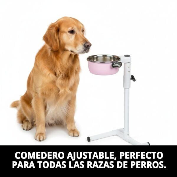 Comedero ajustable para perros en tienda online TodoMASKOTAS, ideal para todas las razas con diseño funcional.