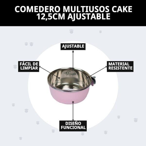 Comedero multiusos ajustable para mascotas.
