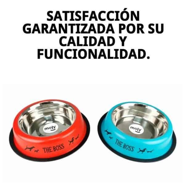 Comedero acero anti-desperfecto, 18cm, 0,90L.