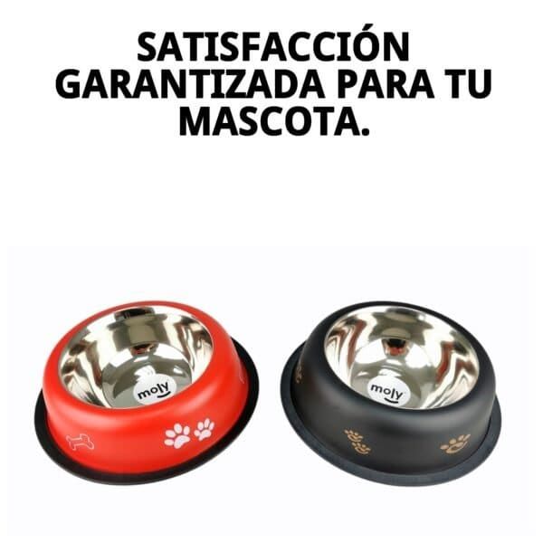 Comedero acero para mascotas, resistente y apto para perros Cocker, capacidad 0.85L. Ideal para alimentación diaria.