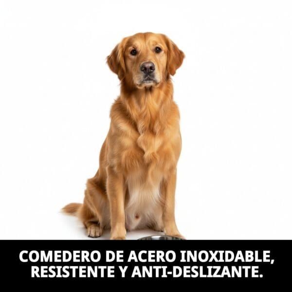 Comedero antideslizante para perros.