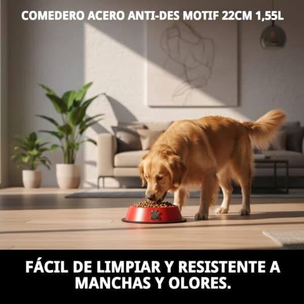 Comedero Acero Anti-Des Motif 22Cm 1,55L - Imagen 7