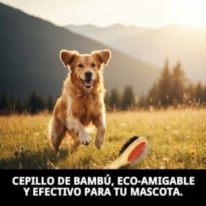 cepillo bambú doble púas de nylon grande moly | cepillado suave y eficaz para pelos medios y largos