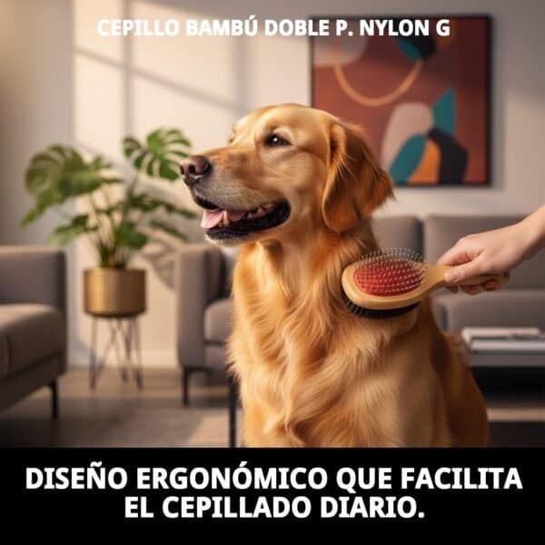 Cepillo para perros, efectivo y suave para pelo medio y largo.