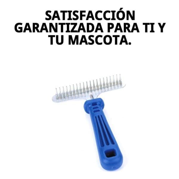 rastrillo metálico removedor de primera capa moly | elimina subpelo suelto sin dañar el manto