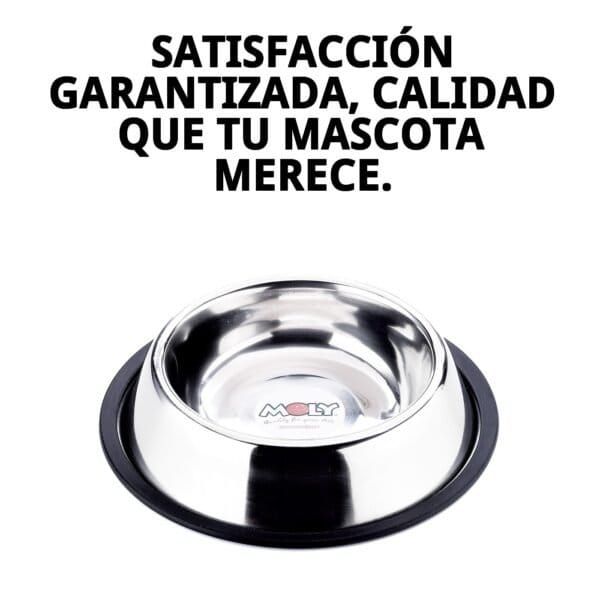Comedero para mascotas en acero inoxidable, duradero y fácil de limpiar. Ideal para perros y gatos.