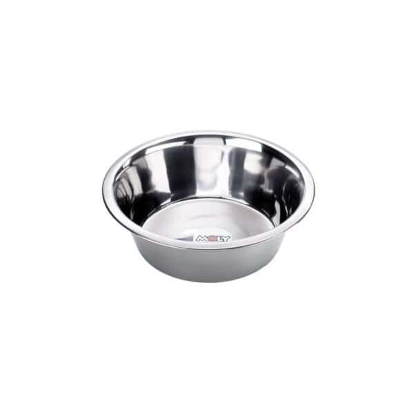 Comedero de acero inoxidable para mascotas, resistente y ecológico, capacidad 2.60L.