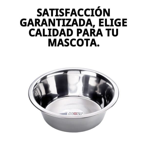 Comedero para mascotas en acero inoxidable, resistente, ecológico y de 25cm de diámetro. Perfecto para alimentar a tu mascota.