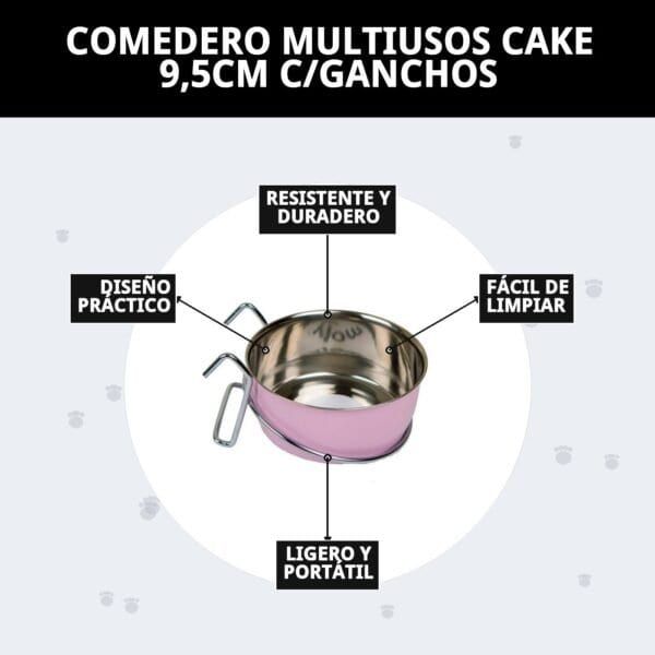 Comedero perro con ganchos y diseño práctico - resistente, duradero y fácil de limpiar.
