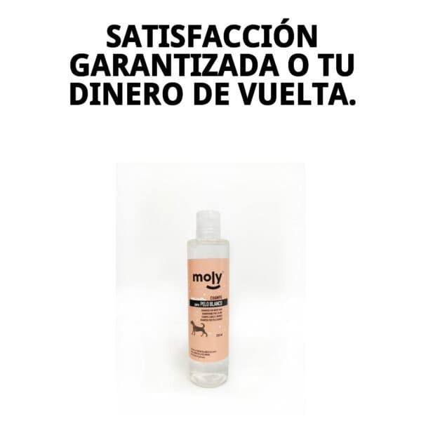 Champú para pelo blanco de 250 ml, ilumina, desamarilla y realza el brillo del pelaje claro. Ideal para perros de pelo claro y pelajes blancos.