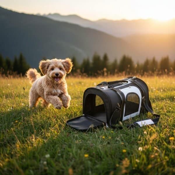 transportín nylon prestige 43×25×29 cm | bolsa de transporte cómoda y segura para perros y gatos – moly