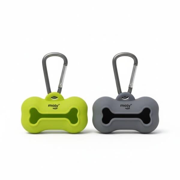 dispensador de bolsitas de silicona moly | ligero, moderno, flexible y cómodo para paseos
