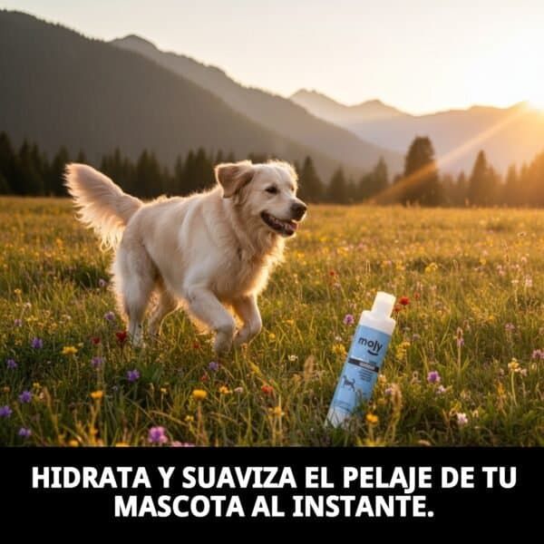 Acondicionador para perros, hidratante para pelo seco y enredado. Fácil de usar, fórmula nutritiva para mascotas.