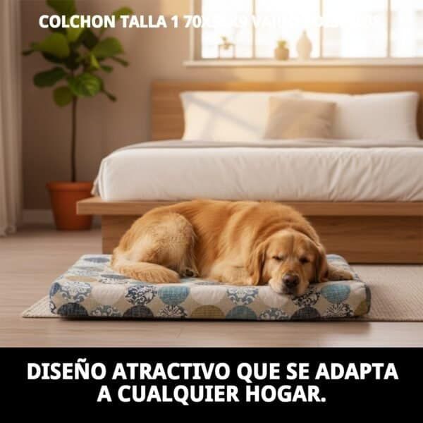 Colchón para mascotitas con variedad de diseños y tamaño 70x55x9.