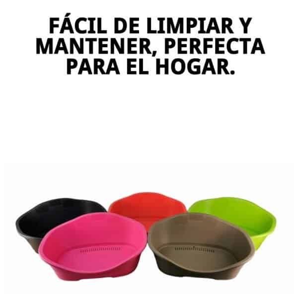 Cuna de plástico resistente, tamaño 55x37x26cm, ideal para el cuidado del bebé y fácil de limpiar.