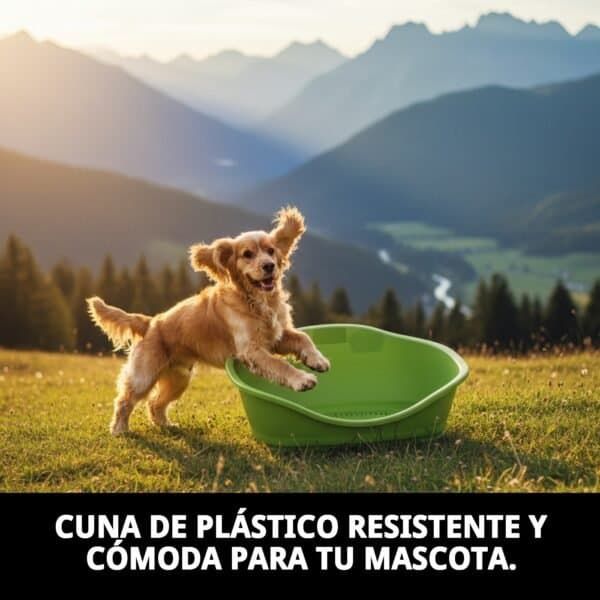 Cuna de plástico resistente y cómoda para perros y gatos en tienda TodoMASKOTAS.