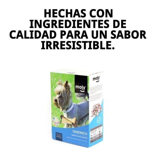 Galleta sándwich para perros con ingredientes de calidad 400g.