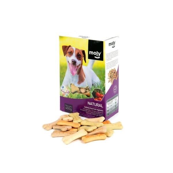 Galletas gourmet vegetales para perros, snack saludable y natural de 400g. Ligero y nutritivo para mascotas.