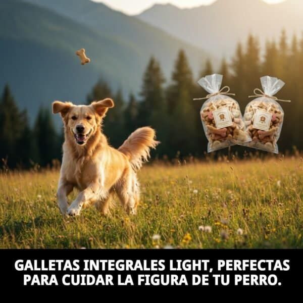 Snacks saludables para perros con fibra.