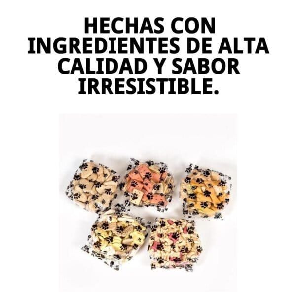 Galletas sandwich para perros con ingredientes de alta calidad y sabor irresistible.