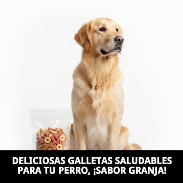 Galletas mini mix para perros, crujientes y nutritivas, sabor granja, ideal para premios y snacks saludables.