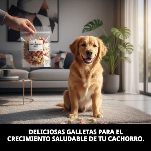 Alimento saludable y nutritivo para cachorros, galletas suaves para el crecimiento de tu perro.