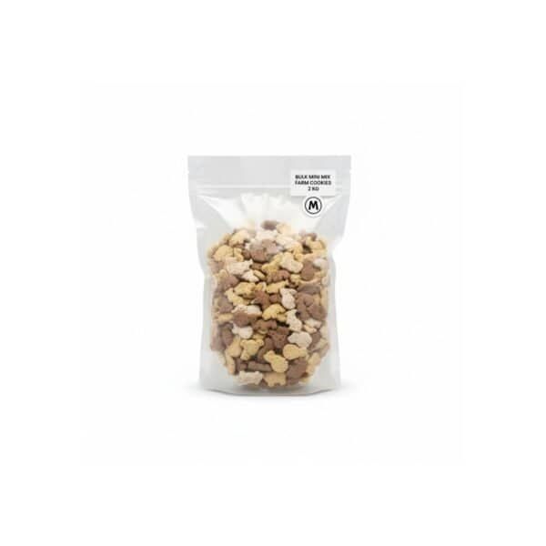 Galletas mini para perros en diferentes sabores y colores, crujientes y nutritivas.