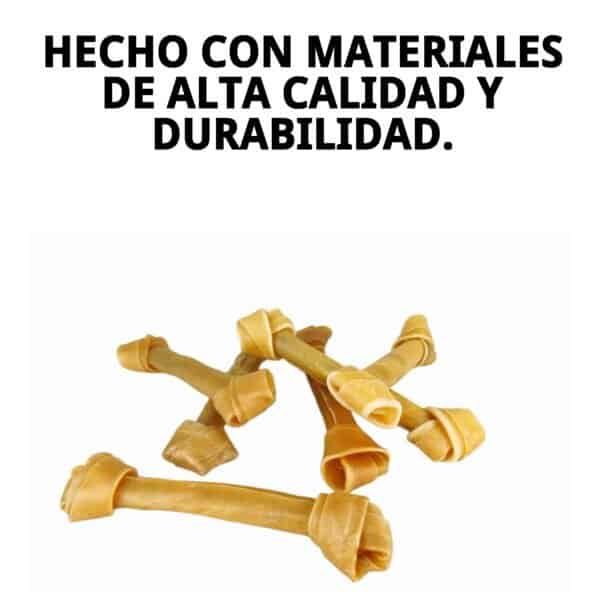 Huesos con nudo para perros, snack natural resistente, duradero, ideal para morder y entretener a tu perro.