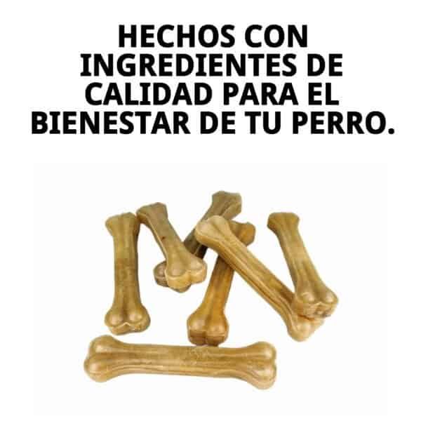 Huesos prensados para perros, snack natural de 16 cm, en bolsa de 22 unidades, ideal para su bienestar y diversión.