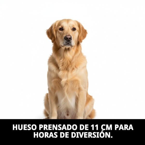 Hueso prensado para perros pequeños y medianos, snack natural y duradero. Perfecto para horas de diversión y cuidado dental.