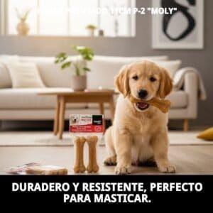 Juguete de hueso de 11 cm para masticar perros pequeños y medianos. Duradero y natural, ideal para fortalecer mandíbulas.