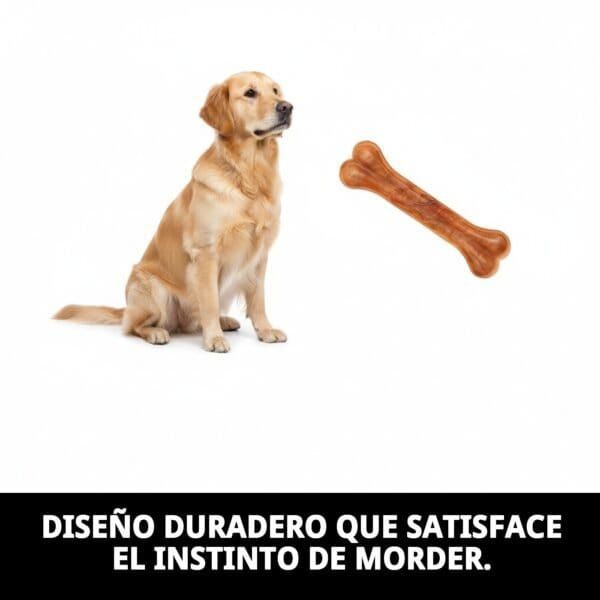Hueso prensado para perros medianos y grandes, snack resistente y duradero.