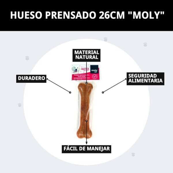 Hueso natural para perros medianos y grandes, resistente y seguro para masticar.