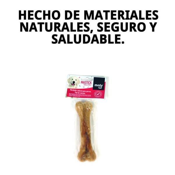 Hueso prensado natural para perros medianos, duradero y saludable. Perfecto para el entretenimiento y la salud dental de tu perro.