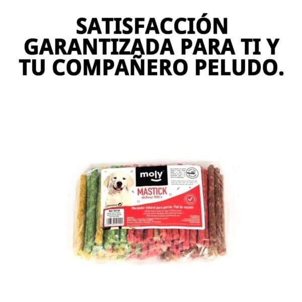 Palillos de colores para perros masticables 9/10 mm, bolsa de 100 unidades. Snacks masticables para perros activos y felices.